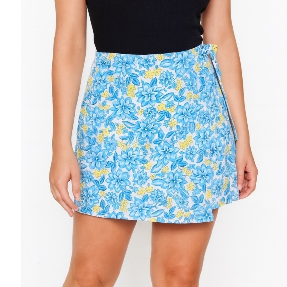 Charter Club wrap skirt skort floral print Golf cotton blend Athletic SZ 6*